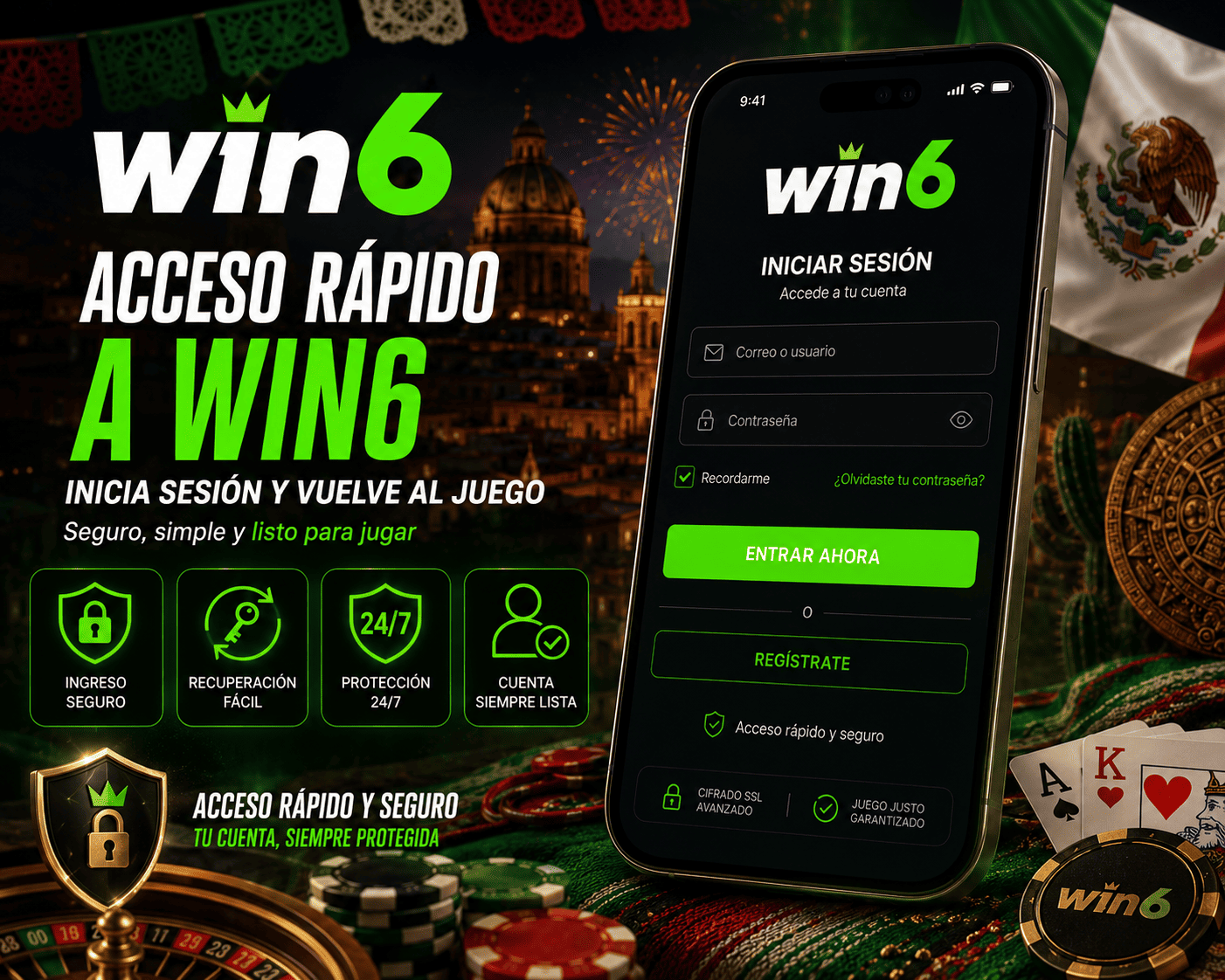 WIN6 mobile casino app WIN6 Android app with mobile lobby, slots, bonuses, login and jackpots